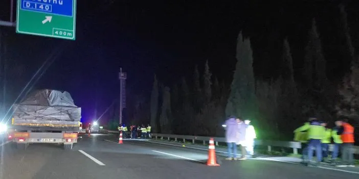 Anadolu Otoyolu'nda Korkunç Kaza! Yaya Can Verdi