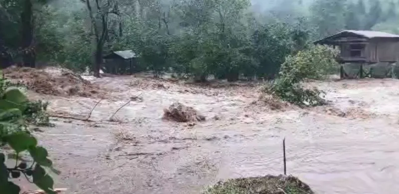 Artvin'de Şok Sel! Karagöl Sular Altında, Yollar Kapandı!