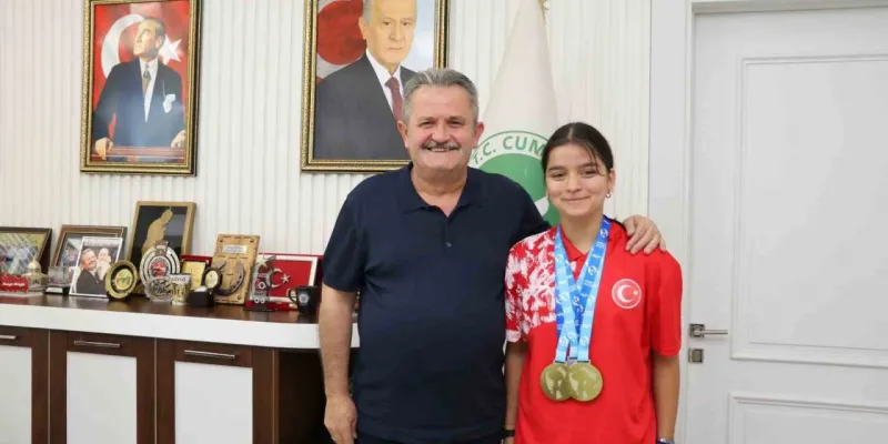 Başkan Koloğlu şampiyonunu ağırladı