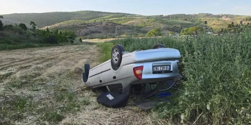 Bursa İnegöl'de Feci Kaza! Otomobil Şarampole Yuvarlandı: 5 Yaralı