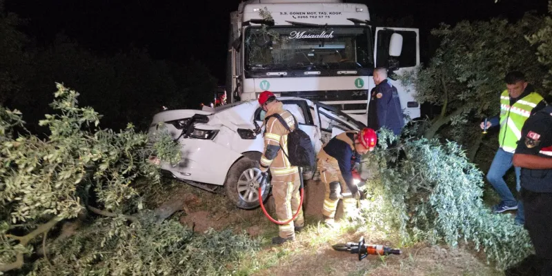 Bursa'da TIR ile otomobil çarpıştı: 1 ölü, 1 yaralı