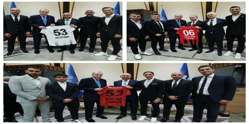 Cumhurbaşkanı Erdoğan, Süper Lig'e yükselen 3 kulübün heyetlerini kabul etti