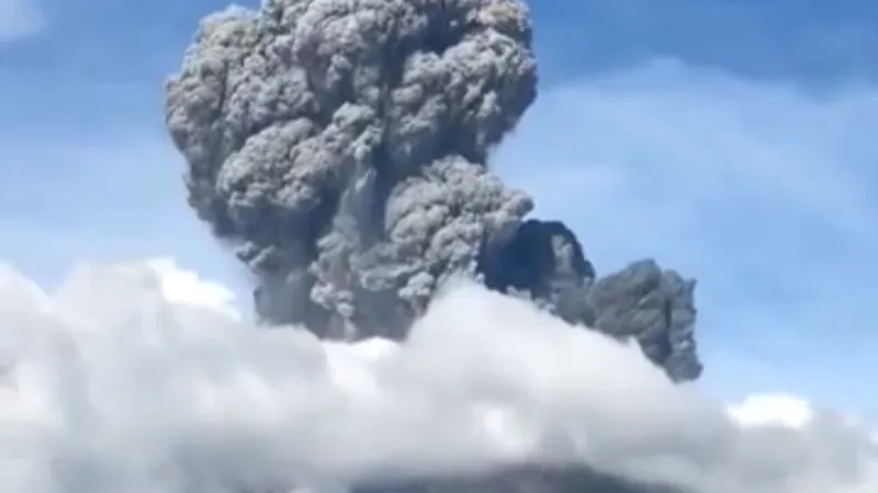 Endonezya'da Semeru Yanardağı patladı: Küller 800 metreye ulaştı