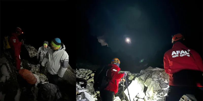Kaçkar Dağları'nda Kaybolan Dağcılar! İşte Kurtarılma Anı