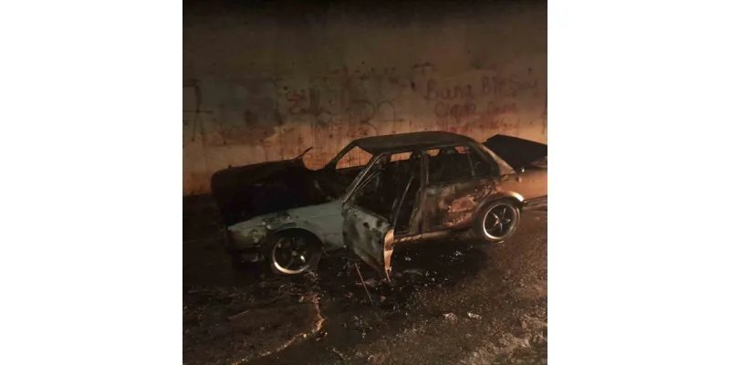 Kastamonu’da alevlere teslim olan forklift ve otomobil kullanılmaz hale geldi