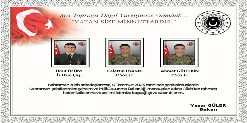 Son Dakika: Metan Gazı Faciası! 3 Şehidin İsmi Açıklandı