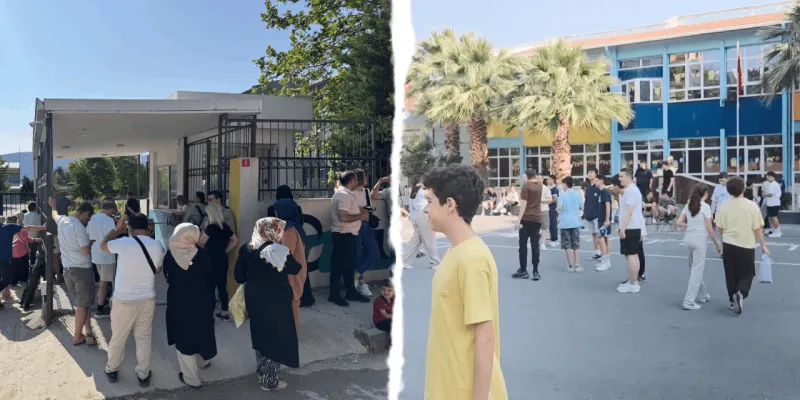 Öğrenciler sınavda, veliler dışarıda sessiz bekleyişte