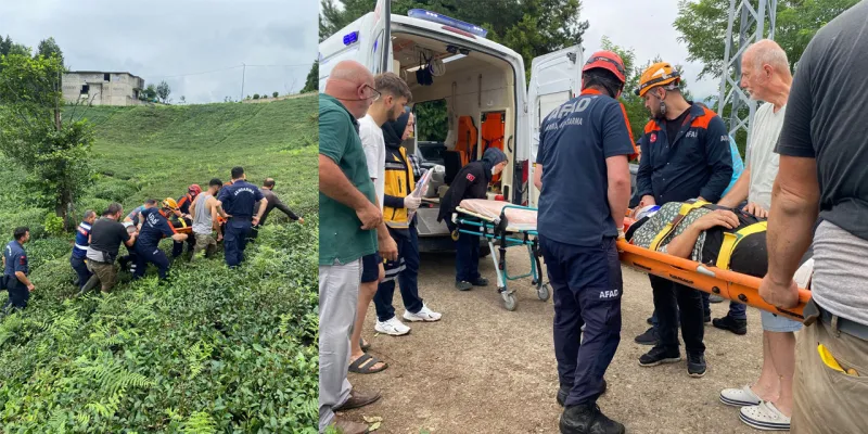 Rize’de ilkel teleferik kazası: 1 yaralı