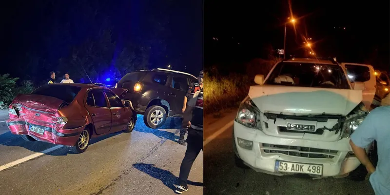 Rize’de zincirleme kaza: 5 yaralı