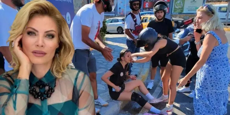 Seray Sever kaza yaptı: İki genç kız yola savruldu